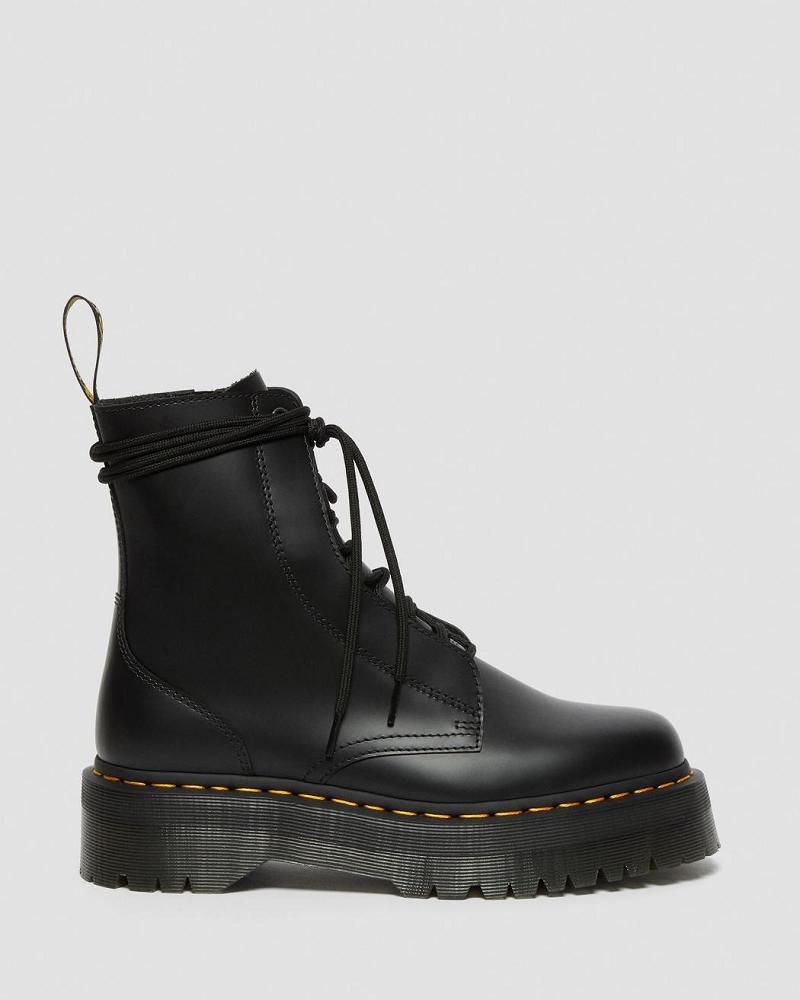 Dr Martens Jarrick Smooth Leren Platform Laarzen Dames Zwart | NL 532QMA